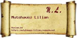Mutshausz Lilian névjegykártya