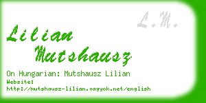 lilian mutshausz business card